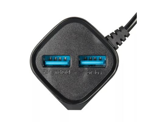 Зарядний пристрій Gelius Pro Edition Auto ID 2USB + Cable Type-C 2.4A Black (00000072152)