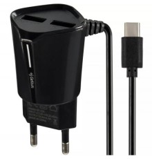 Зарядний пристрій Gelius Pro Edition Auto ID 2USB + Cable Type-C 2.4A Black (00000072152)