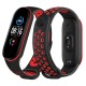 Ремінець до фітнес браслета BeCover Nike Style для Xiaomi Mi Smart Band 5 Black-Red (705153)