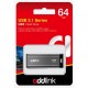 USB флеш накопичувач AddLink 64GB U65 Gray USB 3.1 (ad64GBU65G3) 