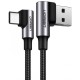 Дата кабель USB 2.0 AM to Type-C 1.0m US176 Both Angled 3A (Black) Ugreen (20856)