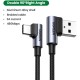 Дата кабель USB 2.0 AM to Type-C 1.0m US176 Both Angled 3A (Black) Ugreen (20856)