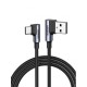 Дата кабель USB 2.0 AM to Type-C 1.0m US176 Both Angled 3A (Black) Ugreen (20856)