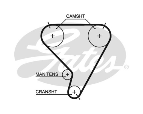 Ремінь ГРМ Gates 5448XS