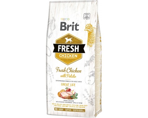 Сухий корм для собак Brit Fresh Chicken/Potato Adult 12 кг (8595602530731) Сухий корм для собак Brit Fresh Chicken/Potato Adult 12 кг (8595602530731)