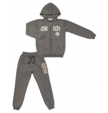 Спортивний костюм дитячий Breeze з паєтками (13097-152G-gray)