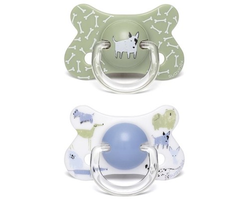 Пустушка Suavinex Історії цуценят 18+ міс 2 шт, зелений (304951)