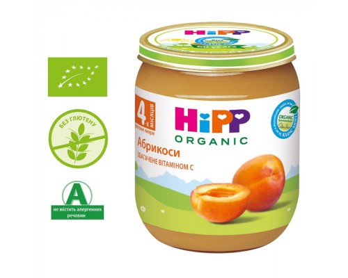 Дитяче пюре HiPP Абрикоси, 125 г (1223046)