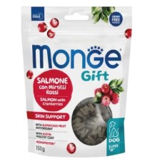 Ласощі для собак Monge Gift Dog Skin support лосось з журавлиною 150 г (8009470085731)