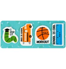 Закладки для книг Kite пластикові School 4x20 шт, 35х50 мм (K22-479-4)
