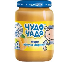 Дитяче пюре Чудо-Чадо Яблуко та Абрикос з 4 місяців 170 г (4820016251427)