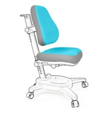 Чохол для крісла Mealux Cambridge, Onyx, Onyx Mobi блакитний з сірим (Чехол KBL (Y-410/418/110))