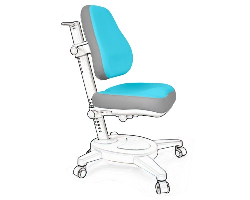 Чохол для крісла Mealux Cambridge, Onyx, Onyx Mobi блакитний з сірим (Чехол KBL (Y-410/418/110))