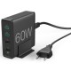 Зарядний пристрій Hama 2xUSB-C PD/QC, 2xUSB-A, 60W Black (00201628)