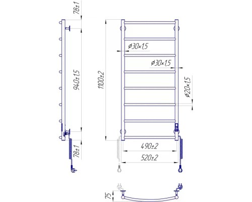 Сушарка для рушників MARIO Класік НР-І (2.3.0117.10.P)
