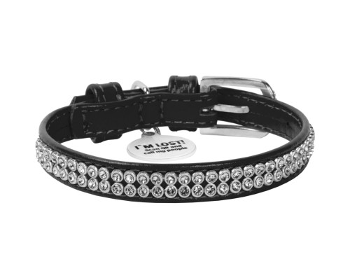 Нашийник для тварин WAUDOG Glamour з QR-паспортом 