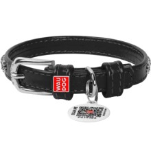 Нашийник для тварин WAUDOG Glamour з QR-паспортом 