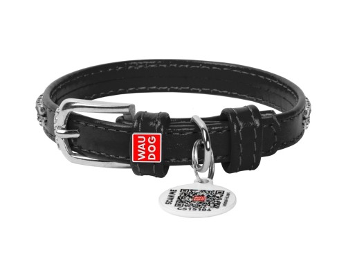 Нашийник для тварин WAUDOG Glamour з QR-паспортом 