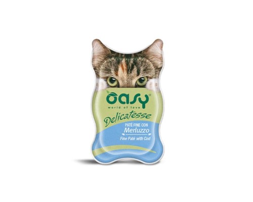Паштет для котів OASY Adult з тріскою 85 г (8053017342306)