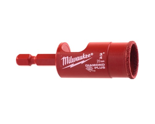 Коронка Milwaukee алмазна Diamond Plus 20мм, з хвостовиком (49560515)
