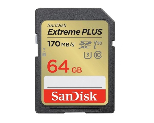 Карта пам'яті SanDisk 64GB SD class 10 UHS-I Extreme PLUS (SDSDXW2-064G-GNCIN) Карта пам'яті SanDisk 64GB SD class 10 UHS-I Extreme PLUS (SDSDXW2-064G-GNCIN)