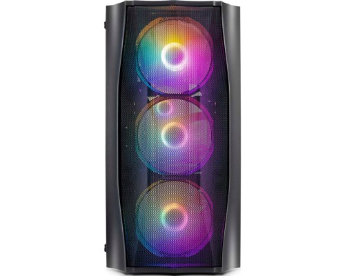 Корпус 1stPlayer X3-M-4F1-BK