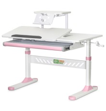 Парта ErgoKids з полицею Pink (TH-310 W/PN + BD-S30 PN)