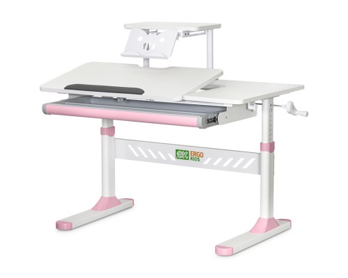 Парта ErgoKids з полицею Pink (TH-310 W/PN + BD-S30 PN)