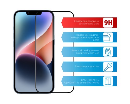 Скло захисне ACCLAB Full Glue Apple iPhone 14 Plus (1283126541964)