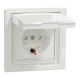 Розетка Schneider Electric ASFORA з кришкою IP44, біла (EPH3100321)
