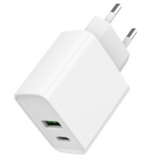 Зарядний пристрій Gembird USB-A + Type-C (PD20W + QC3.0 18W) white (TA-UC-PDQC20-01-W)