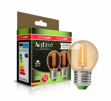 Лампочка Eurolamp LED G45 5W 530 Lm E27 3000K deco 2шт (MLP-LED-G45-05273(Amber))