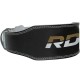 Атлетичний пояс RDX 4 шкіряний Black Gold L (WBS-4RB-L)