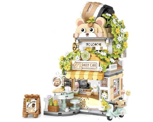 Конструктор LOZ mini Кафе Маленький Ведмідь без фігурок (1382)
