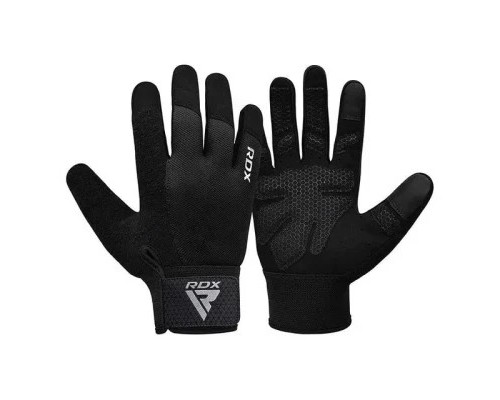 Рукавички для фітнесу RDX W1 Full Finger Plus Black M (WGA-W1FB-M+)
