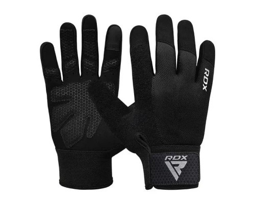 Рукавички для фітнесу RDX W1 Full Finger Plus Black M (WGA-W1FB-M+)