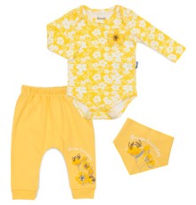Набір дитячого одягу Miniworld з квіточками (16350-68G-yellow)