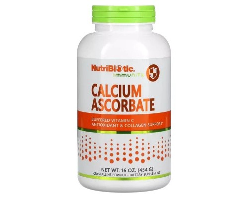 Вітамін NutriBiotic Аскорбат кальцію, Immunity, Calcium Ascorbate, 454 гр (NBC-00401)