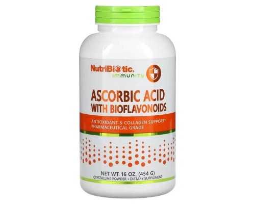 Вітамін NutriBiotic Аскорбінова кислота з біофлавоноїдами в порошку, Ascorbi (NBC-00301)