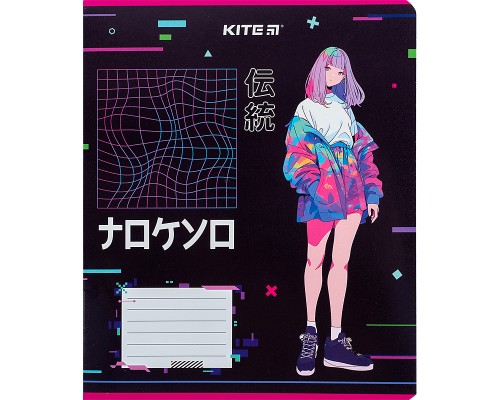 Зошит Kite Anime 12 аркушів, лінія (K24-234-1)