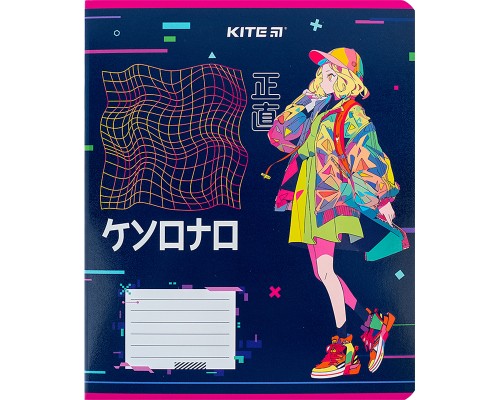 Зошит Kite Anime 12 аркушів, лінія (K24-234-1)