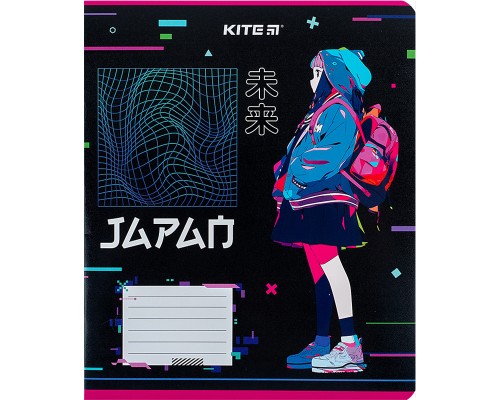 Зошит Kite Anime 12 аркушів, лінія (K24-234-1)