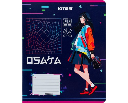 Зошит Kite Anime 12 аркушів, лінія (K24-234-1)