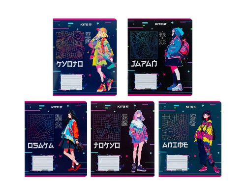 Зошит Kite Anime 12 аркушів, лінія (K24-234-1)