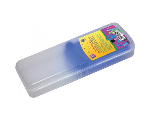 Пенал Cool For School Пластиковий із застібкою Прозорий з синім тримачем 8011 (CF85578)