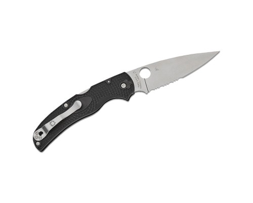 Ніж Spyderco Native Chief Satin BD1N Serrated Black FRN (C244PSBK)