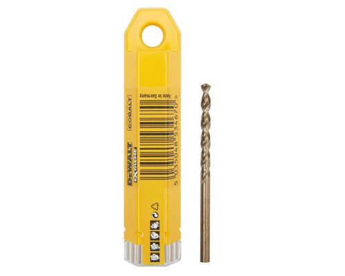 Свердло DeWALT по металу EXTREME INDUSTRIAL COBALT HSS-CO, 2.5 х 57 х 30 мм, 10 шт (DT4919)