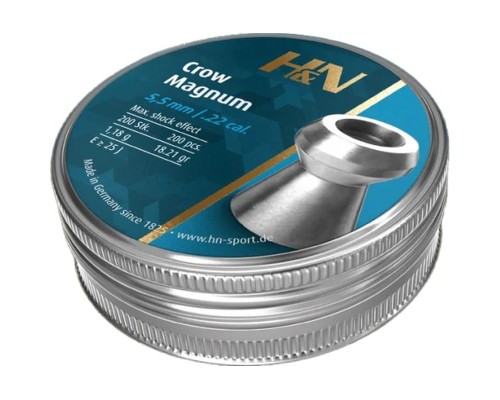 Пульки H&N Crow Magnum 5,5 мм 1.18 г 200шт/уп (92225500003)