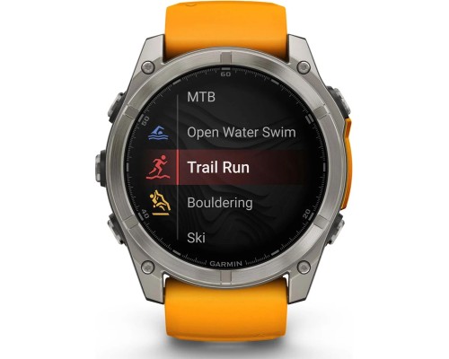 Смарт-годинник Garmin fenix 8 51mm, AMOLED, Saph, Ti/Bare/Grpht, SparkOrg/GrphtBd, (010-02905-11)