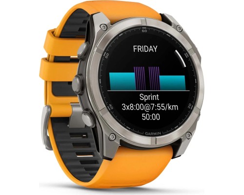 Смарт-годинник Garmin fenix 8 51mm, AMOLED, Saph, Ti/Bare/Grpht, SparkOrg/GrphtBd, (010-02905-11)